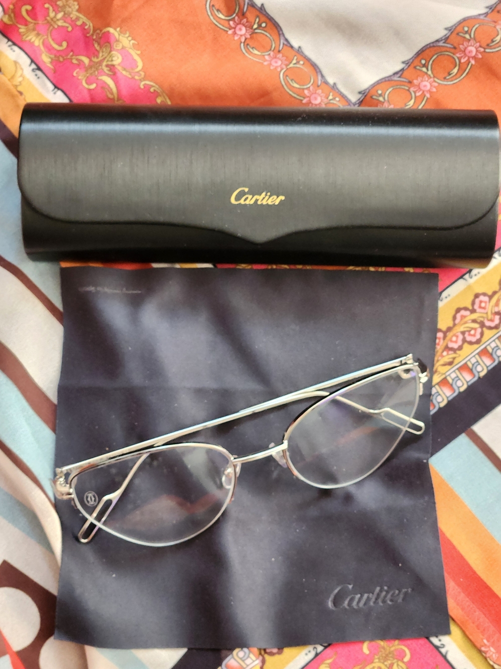 Cartier Silver Rimless Women’s Eyeglasses